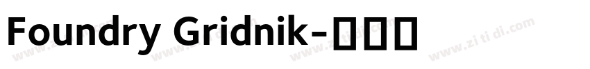 Foundry Gridnik字体转换